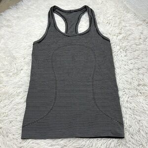 Lululemon Swiftly Tech Tank Hyper Stripe Black White
